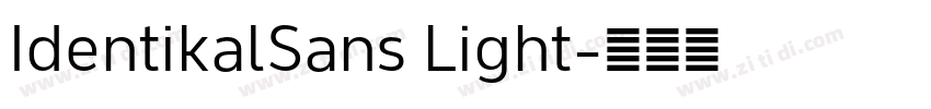 IdentikalSans Light字体转换